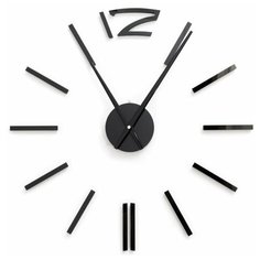 Часы настенные кварцевые 3D Decor Hard Wall 50 см черный