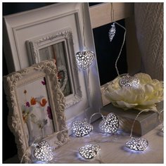 Гирлянда Luazon Lighting Нить с насадками Сердце 400 см, 20 ламп, теплый белый/бесцветный провод