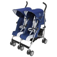 Прогулочная коляска для двойни Maclaren Twin Triumph, blue/silver