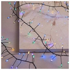 Гирлянда Luazon Lighting Мишура Роса, 200 LED, 200 см, 200 ламп, разноцветный/черный провод