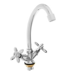 Смеситель для кухни (мойки) Accoona A46 A4678 двухрычажный хром