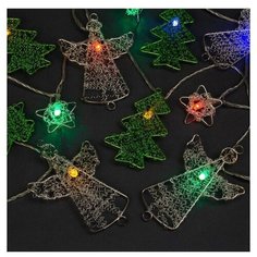 Гирлянда Luazon Lighting нить с насадкой Рождественская ночь 3590745 400 см, 20 ламп, мульти