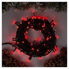Гирлянда Luazon Lighting нить Eco 35841 / 67165 1000 см, 100 ламп, красный/черный провод