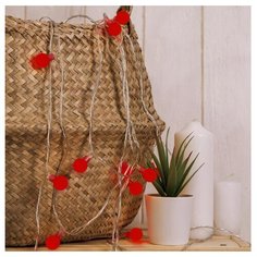 Гирлянда Luazon Lighting Decor Шарики 500 см, 30 ламп, красный/прозрачный провод