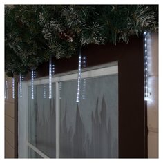 Гирлянда Luazon Lighting Сосульки малые 2354125 240 см, 96 ламп, белый/прозрачный провод