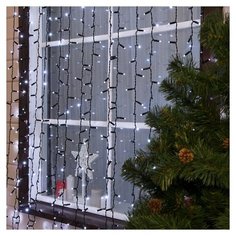 Гирлянда Luazon Lighting Занавес Pro 200 х 600 см, 1440 ламп, белый/черный провод
