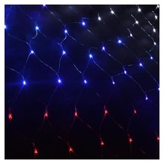 Гирлянда Luazon Lighting Eco Сетка "Флаг России" 160 x 160 cм, 144 ламп, триколор/прозрачный провод