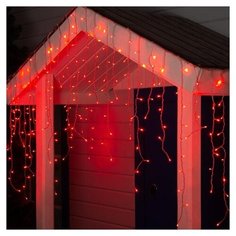 Гирлянда Luazon Lighting Бахрома, 232 LED, 300х90 см, 232 ламп, красный/прозрачный провод