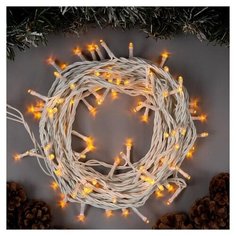 Гирлянда Luazon Lighting Нить ECO (3584139) 1000 см, 100 ламп, желтый/белый провод