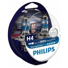Лампа автомобильная галогенная Philips RacingVision +150% 12972RVS2 H7 12V 55W 2 шт.