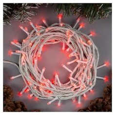 Гирлянда Luazon Lighting Нить Eco 1000 см, 100 ламп, красный/белый провод