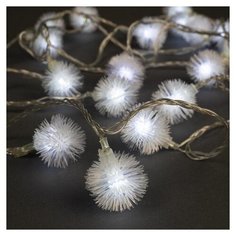 Гирлянда Luazon Lighting Нить Ёжики 500 см, 30 ламп, белый/прозрачный провод