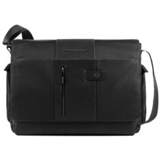 Сумка мессенджер PIQUADRO, текстиль, черный