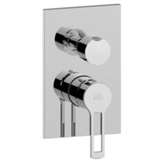 Смеситель для ванны с подключением душа Paffoni Ringo RIN019CR/M однорычажный встраиваемый сере6ристый