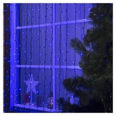 Гирлянда Luazon Lighting Занавес Spec 1080234 200х300 см, 760 ламп, синий/черный провод