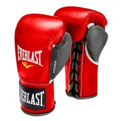 Боксерские перчатки Everlast Powerlock (XL) красный/серый 10 oz