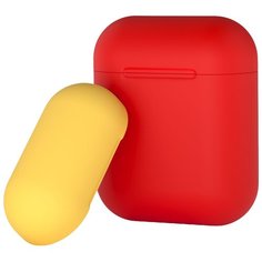 Чехол Deppa для AirPods двухцветный red/yellow