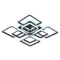 Светодиодная люстра ProfitLight 8075/4+4 PBK 176W+12W RGB