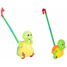 ИГРУША, КАТАЛКА с ручкой "Черепаха", (38 см)