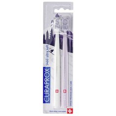Зубная щетка Curaprox CS 5460 Ultra Soft, белый/фиолетовый, 2 шт.