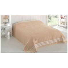 Простыня KARNA Petek махровая 160 x 220 см бежевый