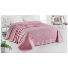Простыня KARNA Esra махровая 160 х 220 см розовый