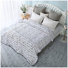 Покрывало Tango Patchwork 200x220 см, белый/черный