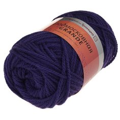 Пряжа Троицкая камвольная фабрика Пряжа из Троицка Подмосковная GRANDE, 50 % шерсть, 50 % акрил, 100 г, 130 м, 5 шт., 2040 ультрафиолет