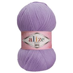 Пряжа Alize Extra Life, 100 % акрил, 100 г, 480 м, 5 шт., 921 сиреневый