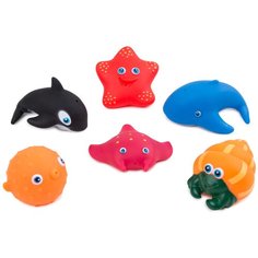 ИГРУША, НАБОР игровой для ванны "Морские животные", (6 шт)