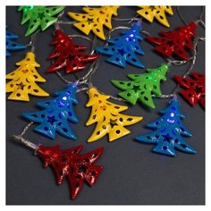 Гирлянда Luazon Lighting Decor нить Елочка 400 см, 20 ламп, разноцветный/прозрачный провoд