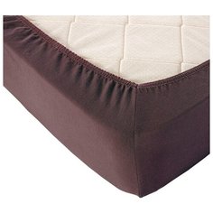 Простыня Текс-Дизайн трикотажная на резинке 120 х 200 шоколад