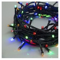 Гирлянда Luazon Lighting Нить 3556787/3556788/3556793/3556799 1000 см, 100 ламп, мульти/черный провод
