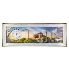 Часы настенные кварцевые GALAXY 207-330 белый/голубой