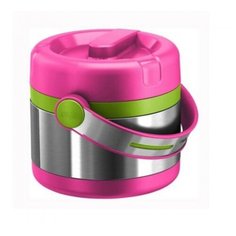 Термос для еды EMSA Mobility Kids, 0.65 л серый/розовый/зеленый
