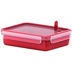 Tefal Контейнер Clip and Micro 1.2 л K3102512, 16.3x22.5 см, белый/красный