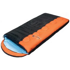 Спальный мешок Indiana Camper Plus оранжевый/черный/голубой с левой стороны