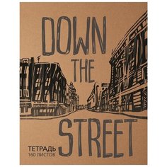 Альт Тетрадь Вниз по улице Лондон 7-160-081/53, клетка, 160 л., коричневый