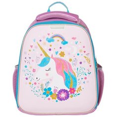 Ранец №1School Basic Единорог, 2 отд., ортопед. Cпинка, экокожа