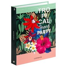 Тетрадь общая А5 80л клетка,кольца(смен.блок) ТРОПИЧЕСКИЕ ЦВЕТЫ 80-5820 Проф Пресс