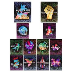 Набор Тетрадей предметных А5 48л 12шт ФЕЙЕРВЕРК ЗНАНИЙ,мел.карт. 48-1680 Проф Пресс