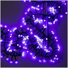 Гирлянда Luazon Lighting Мишура шарики 3649311/04 400 см, 400 ламп, фиолетовый/черный провод