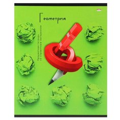 Тетрадь предметная А5,48л. ГЕОМЕТРИЯ НА КОНТРАСТЕ 48-1023 4 штуки Проф Пресс