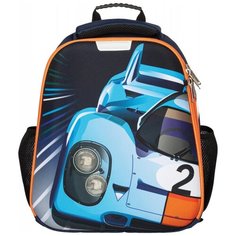 Ранец №1School Basic Гонка, 2 отд.,светящиеся фары, эргоном. спинка