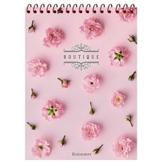 Блокнот А5 60л клетка,гребень,обл.карт.ЦВЕТОЧНЫЕ БУТОНЫ - 1 в асс.Б60-0212 3 штуки Проф Пресс