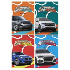 Блокнот А7,32л,клетка,скрепка,цвет.мелов.обл СКОРОСТНЫЕ МАШИНЫ Б32-6033 асс 6 штук Проф Пресс