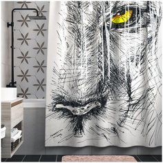 Штора для ванной WasserKRAFT Isar SC-73101 180x200 белый