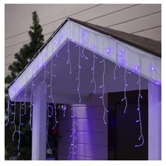 Гирлянда Luazon Lighting Бахрома, 180 LED, 400х60 см, 180 ламп, фиолетовый/белый провод