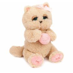 Мягкая игрушка Fluffy Family Киска Персик с клубком 30 см