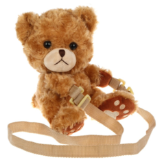 Сумка Fluffy Family, текстиль, коричневый